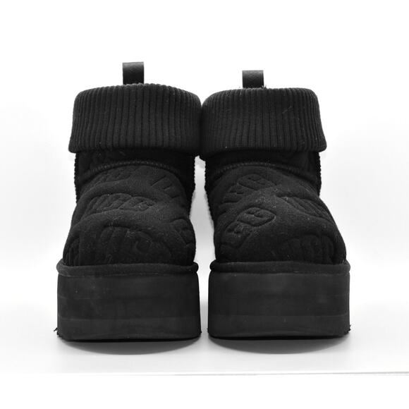 D0 NIB UGG Black Classic Mini Platform Felted Ankle Boot Shoes 1144047 Size US 7 - Picture 5 of 8